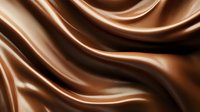 Luxurious smooth chocolate waves with silky brown swirls creating elegant abstract background pattern. Rich caramel and dark mocha tones blend seamlessly for confectionery designs.