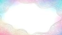Pastel gradient frame with flowing organic lines and swirls creating elegant border design for invitations, cards, and decorative backgrounds.