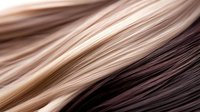 Abstract flowing hair strands in warm brown and blonde tones with smooth gradient transitions creating dynamic movement for modern design projects.