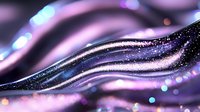 Abstract flowing waves with glittering sparkles in purple and blue colors creating magical ethereal background with bokeh light effects and shimmering particles.