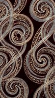 Elegant dark burgundy background with golden glitter swirl pattern, luxury art nouveau spiral ornament for textile, wallpaper, and fabric design.