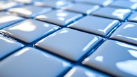 Close-up view of blue computer keyboard keys in selective focus showing modern technology interface, suitable for business and tech concepts.