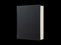 Black hardcover book isolated on transparent background, ready for stickers, clipart, t-shirt design, print on demand, and sublimation projects.