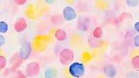 Soft watercolor polka dot pattern in pastel pink, yellow and blue creates dreamy abstract background. Seamless repeat design for fabric, wallpaper and stationery.