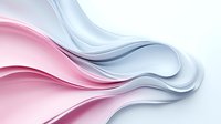 Elegant flowing waves in soft pink and gray create gentle abstract curves against white background, suitable for modern minimalist design projects and presentations.