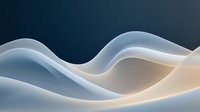 Elegant flowing abstract waves in soft blue and beige tones create gentle curves against dark background, suitable for modern minimalist design projects.