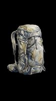 Watercolor hiking backpack isolated on transparent background, ready for t-shirt designs, clipart, stickers, and print-on-demand products. Perfect for outdoor and adventure graphics.