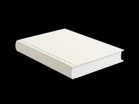 Blank white hardcover book isolated on transparent background, ready for design use in mockups, stickers, print on demand, sublimation, and t-shirt design.