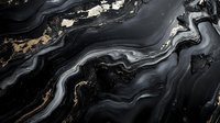 Luxurious black and gold marble texture with flowing wavy pattern creates dramatic abstract background for elegant interior design and luxury branding projects.