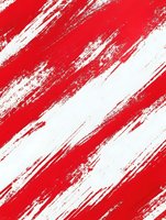 Red and white diagonal brush strokes creating dynamic grunge texture with distressed paint effect for creative backgrounds and artistic designs.