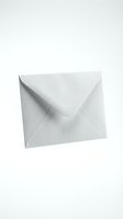 Closed white envelope with triangular flap and shadow detail on neutral background, suitable for mail, correspondence, and business communication concepts.