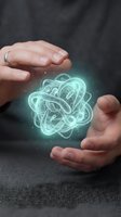 Businessman hands protecting glowing green brain hologram with neural networks representing artificial intelligence and innovation concepts.