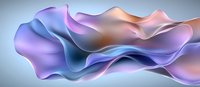 Smooth flowing waves in soft pastel colors create abstract fluid art composition with gentle curves and gradients on light background for modern interior design.
