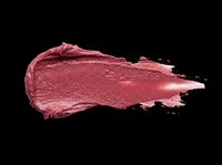 Mauve lipstick stroke with textured finish isolated on transparent background, ready for beauty product mockups, cosmetics packaging design, makeup tutorials, print-on-demand products and digital design projects.