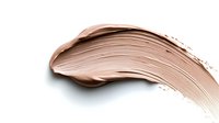 Smooth beige foundation cream smear isolated on white background, cosmetic texture swatch showing liquid makeup consistency and color tone.