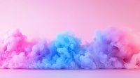 Vibrant pink and blue smoke clouds creating dreamy atmospheric effect against pink background, dynamic motion capture for creative design projects.