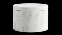White marble lidded jar isolated on transparent background, ready for T-shirt design, stickers, clipart, print on demand, and sublimation projects.