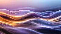 Abstract flowing waves in vibrant gradient colors from warm orange to cool purple and blue creating smooth dynamic motion for modern digital backgrounds.