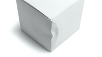 White cardboard takeout box with handle isolated on white background for food delivery and restaurant packaging design.