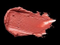Terracotta lipstick smear swatch isolated on transparent background, ready for beauty, cosmetic, sticker, print on demand, and T-shirt design use.