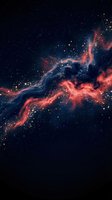 Cosmic nebula with swirling red and blue gas clouds against starry night sky background for astronomy and space exploration projects.