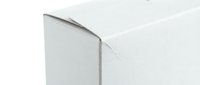 White cardboard packaging box corner detail on clean background for product mockup and branding design projects.
