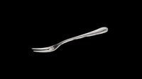 Shiny stainless steel cocktail fork isolated on transparent background, ready for T-shirt design, stickers, clipart, print on demand, and sublimation projects.