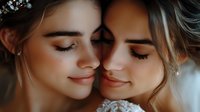 Young Hispanic women with natural makeup and gentle smiles touch foreheads intimately in soft dreamy lighting, creating tender emotional moment for lifestyle and beauty content.