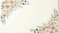 Watercolor floral corner borders with roses, eucalyptus, and lavender on cream background. Isolated design elements for wedding invitations, greeting cards, and stationery projects.