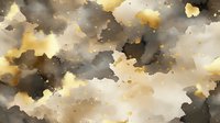 Abstract cloudy sky with golden and charcoal tones, featuring soft watercolor-style formations and atmospheric effects for backgrounds and design projects.