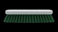 Green scrub brush with white block handle, isolated on transparent background, ready for clipart, stickers, print on demand, sublimation, and t-shirt design use.