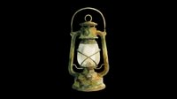 Watercolor rustic oil lantern isolated on transparent background, ready for t-shirt design, stickers, clipart, print on demand, and sublimation projects.