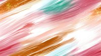 Diagonal brush strokes in pink, mint green, and copper create dynamic abstract background with soft blending and metallic accents for modern design projects.