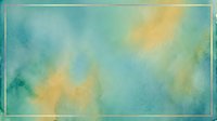 Soft watercolor wash in turquoise, teal, and golden yellow hues creating an abstract atmospheric background. Suitable for design projects, presentations, and creative overlays.