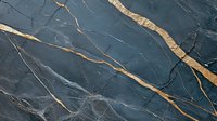 Dark gray marble with golden veins creating dramatic diagonal lines across natural stone surface, luxurious pattern for interior design and architecture projects.
