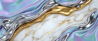 Abstract liquid marble background with gold veins and holographic rainbow reflections. Fluid art design for luxury branding, cosmetics packaging, wallpapers.
