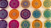 Colorful mandala collection featuring intricate floral and geometric patterns in vibrant circles for meditation, yoga, spiritual design projects.