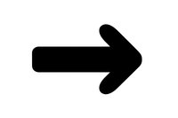 Black arrow pointing right on white background isolated for web design, navigation, direction indicators and user interface elements.