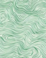 Green wavy lines creating fluid organic pattern on white background. Seamless design for fabric, wallpaper, and packaging.