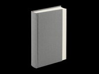 Gray hardcover book isolated on transparent background, ready for stickers, print on demand, T-shirt design, clipart, and sublimation projects.