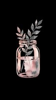 Watercolor mason jar with botanical branches, isolated on transparent background. Soft pink and gray tones, ready for stickers, t-shirt design, and print on demand.