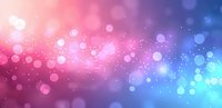 Abstract blurred background with pink and blue gradient colors featuring magical bokeh lights and sparkles, perfect for romantic or fantasy designs and presentations.