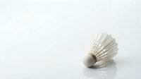 Isolated white badminton shuttlecock on clean background, ready for sports design, marketing materials, and athletic equipment graphics.