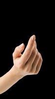 Female hand with natural manicure isolated on transparent background, ready for design use on t-shirts, clipart, stickers, print-on-demand products and sublimation projects.