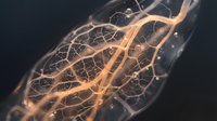 Neural network brain connections with glowing synapses and electrical impulses for artificial intelligence and neuroscience research applications.