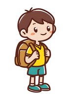 Cheerful schoolboy wearing yellow t-shirt and backpack in cartoon style on white background, ready for educational design projects and children illustrations.