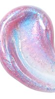 Swirled glitter slime in pink, blue, and purple tones with sparkly shimmer effect, ideal for cosmetics, beauty, and craft product marketing.