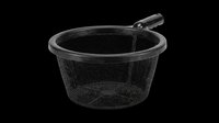 Black mesh strainer with handle, isolated on transparent background. Ready for kitchen design, clipart, t-shirt designs, print-on-demand products, stickers, and sublimation projects.