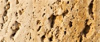 Porous limestone rock surface with natural holes and cavities showing weathered sedimentary stone texture for geology education and construction materials.