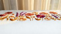 Colorful autumn leaves arranged in decorative border on white background for seasonal design projects and fall themed creative work.